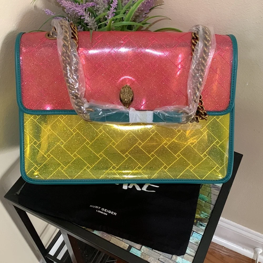 Kurt Geiger London XXL Kensington Vinyl Convertible Shoulder Bag - Picture 14 of 17